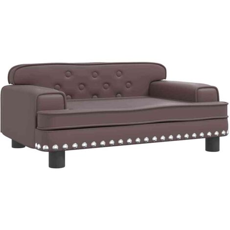 vidaXL Divano per Bambini Marrone 70x45x30 cm in Similpelle