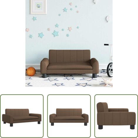 vidaXL Divano per bambini morbido -  Divano per Bambini Marrone 70x45x30 cm in Tessuto