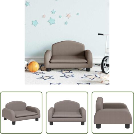 vidaXL Divano per bambini morbido -  Divano per Bambini Tortora 50x40x30 cm in Tessuto
