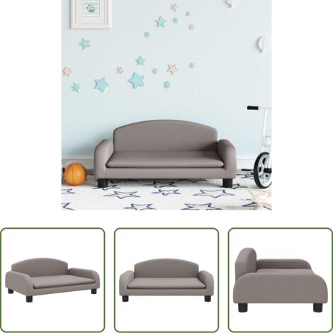 vidaXL Divano per bambini morbido -  Divano per Bambini Tortora 70x45x30 cm in Tessuto