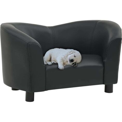 vidaXL Divano per Cani Nero 67x41x39 cm in Similpelle