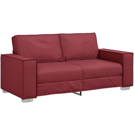 vidaXL Divano Rosso Vino 180 x 78 x 84 cm Tessuto
