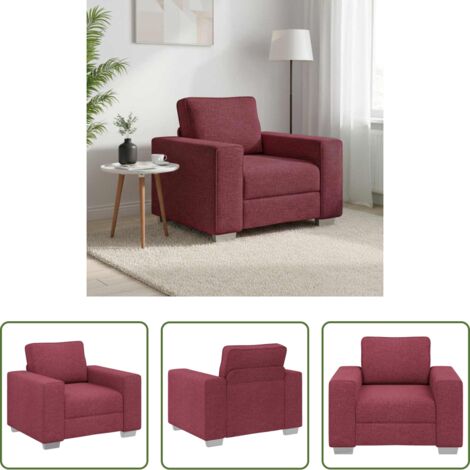 vidaXL Divano rosso vino -  Divano Rosso Vino 100 x 80 x 82 cm Tessuto