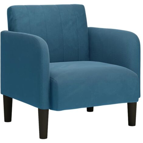 vidaXL Divano Sedia con Braccioli Blu 54 cm in Velluto