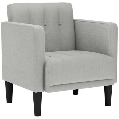 vidaXL Divano Sedia con Braccioli Grigio Nuvola 53 cm in Tessuto