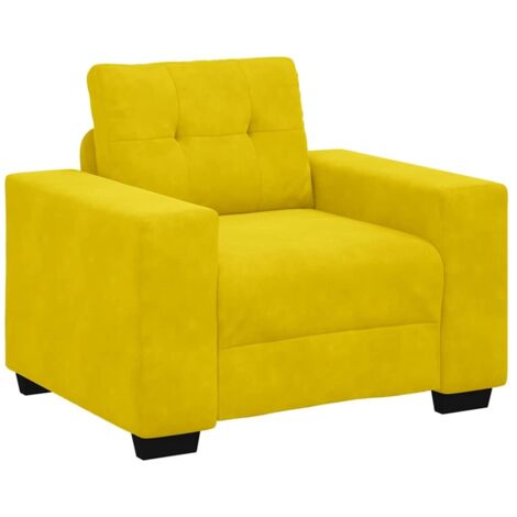 vidaXL Divano Sedia Giallo 60 cm Velluto