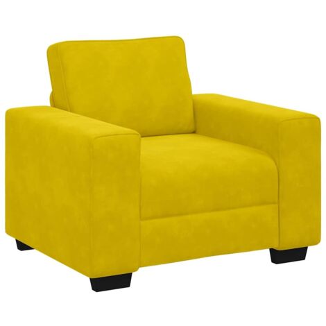 vidaXL Divano Sedia Giallo 60 cm Velluto