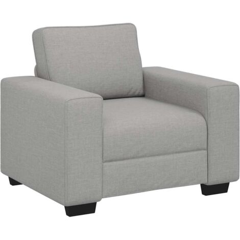 vidaXL Divano Sedia Grigio Nuvola 55 cm in Tessuto