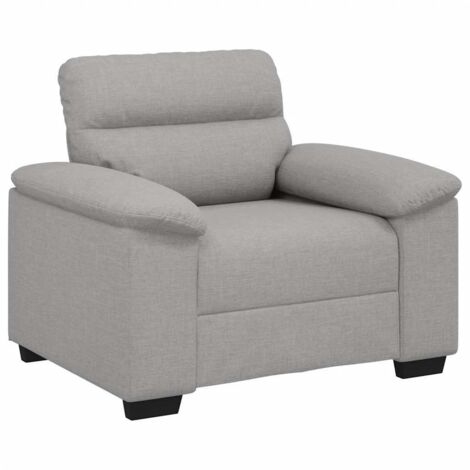 vidaXL Divano Sedia Grigio Nuvola 55 cm in Tessuto
