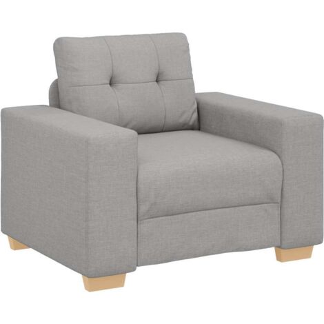 vidaXL Divano Sedia Grigio Nuvola 60 cm in Tessuto