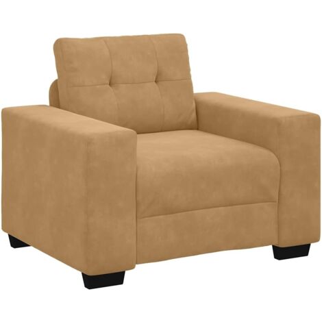 vidaXL Divano Sedia Marrone 60 cm Velluto