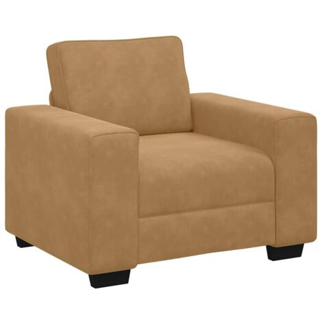 vidaXL Divano Sedia Marrone 60 cm Velluto
