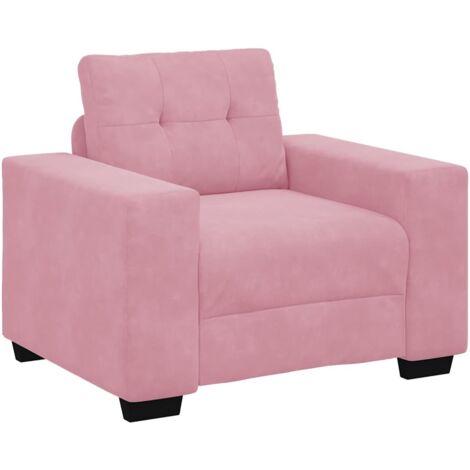 vidaXL Divano Sedia Rosa 60 cm Velluto