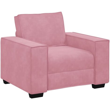 vidaXL Divano Sedia Rosa 60 cm Velluto