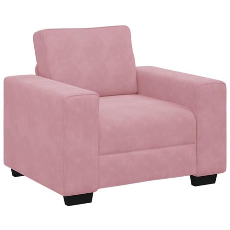 vidaXL Divano Sedia Rosa 60 cm Velluto