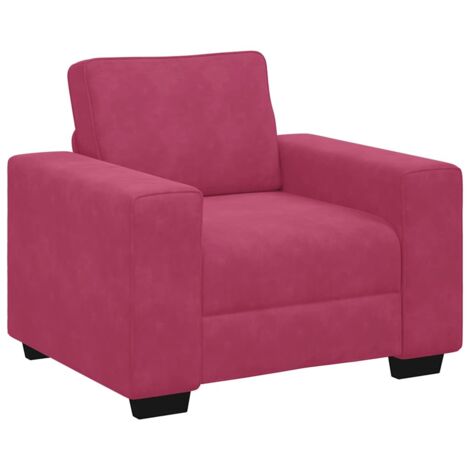 vidaXL Divano Sedia Rosso Vino 60 cm Velluto