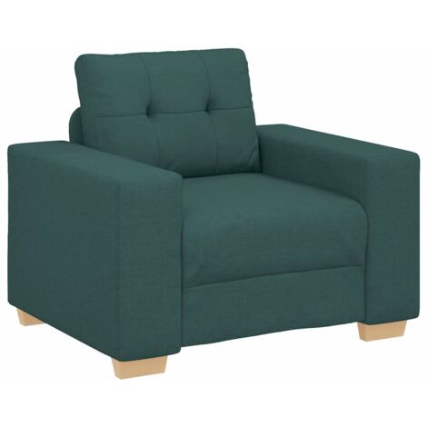 vidaXL Divano Sedia Verde Scuro 60 cm in Tessuto