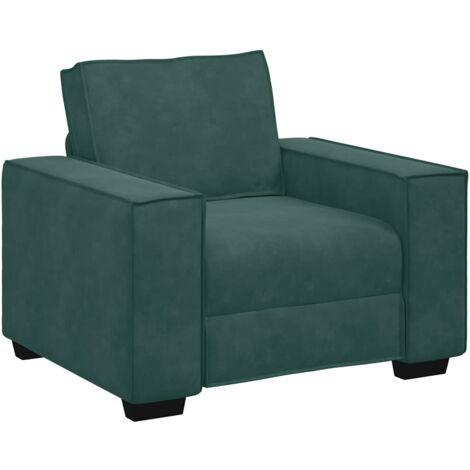 vidaXL Divano Sedia Verde Scuro 60 cm Velluto