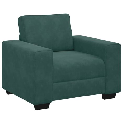 vidaXL Divano Sedia Verde Scuro 60 cm Velluto