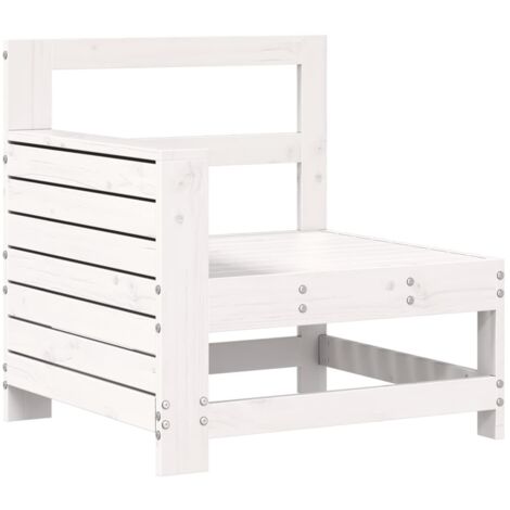 vidaXL Divano senza Braccioli da Giardino Bianco 69x62x70,5 cm Pino