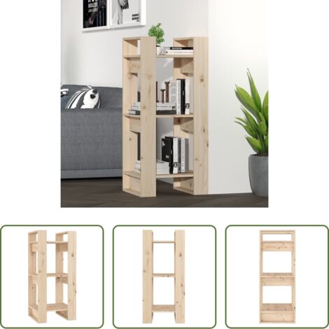 vidaXL Divisor de ambientes -  Estantería/divisor de espacios madera maciza pino 41x35x91 cm