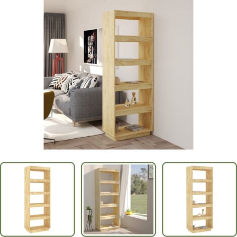 vidaXL Divisor de espacios -  Estantería/divisor de espacios madera maciza pino 60x35x167 cm