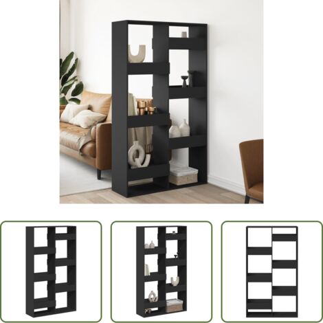 vidaXL Divisore in legno -  Divisorio Nero 100x33x175 cm in Truciolato