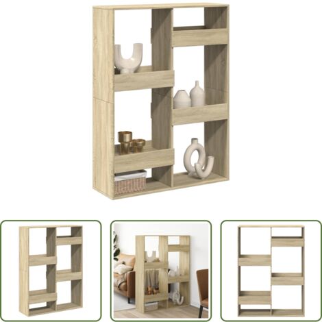 vidaXL Divisore in legno -  Divisorio Rovere Sonoma 100x33x135 cm in Truciolato