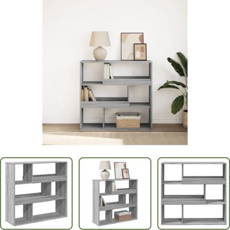 vidaXL Divisorio per casa -  Libreria/Divisorio Grigio Sonoma 100x33x94,5 cm