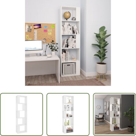 vidaXL Divisorio per corridoio -  Libreria/Divisorio Bianco 45x24x159 cm in Legno Multistrato