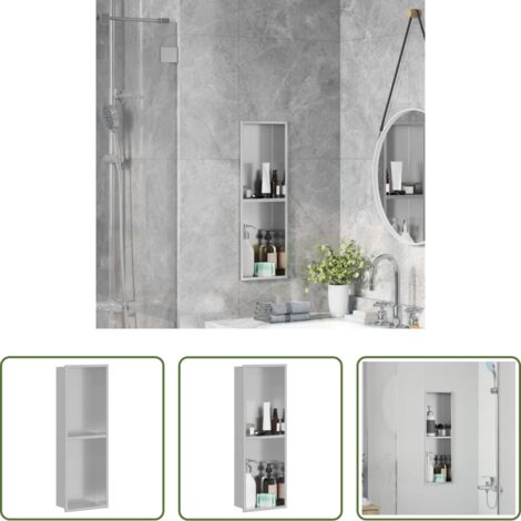 vidaXL Doccia -  Nicchia per doccia Argento 60 x 20 x 9,5 cm