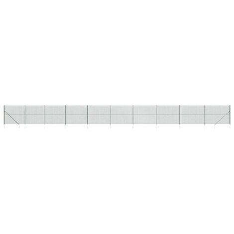 vidaXL Doppelstabmattenzaun mit Erdnägel grün 2x25 m