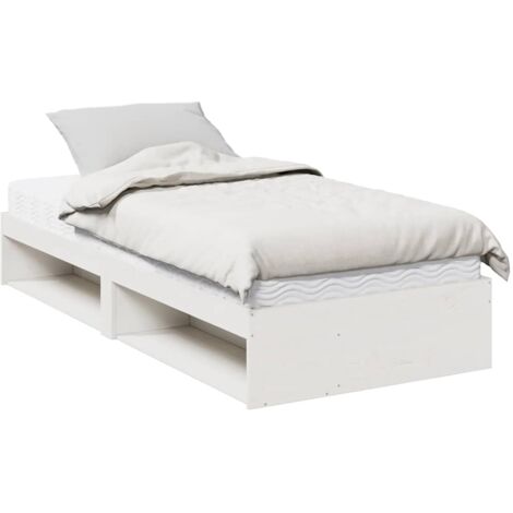 vidaXL Dormeuse con Materasso Bianca 90x190 cm Legno Massello di Pino