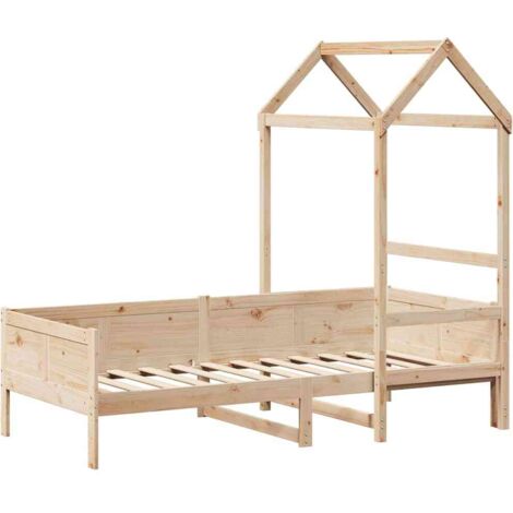 vidaXL Dormeuse con Tetto 80x200 cm in Legno Massello di Pino