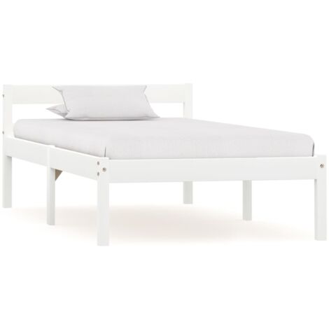 vidaXL Dormeuse Estraibile senza Materasso Bianca Legno Pino 90x200 cm