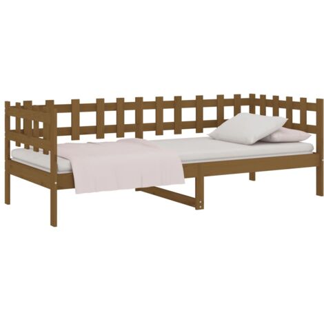 vidaXL Dormeuse Marrone Ambra 80x200 cm in Legno Massello di Pino