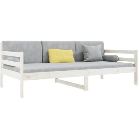 vidaXL Dormeuse senza Materasso Bianca 90x190 cm Legno Massello Pino