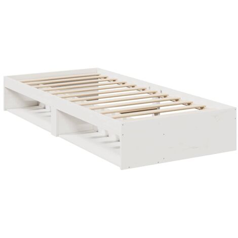 vidaXL Dormeuse senza Materasso Bianco 100x200 cm Legno Massello Pino