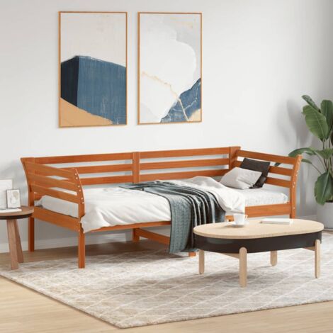 vidaXL Dormeuse senza Materasso Marrone Cera 90x190 cm Legno di Pino