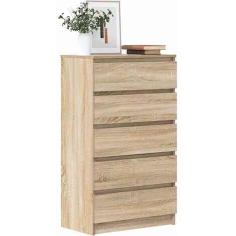 vidaXL Drawer Cabinet Sonoma Oak 60x36x103 cm Engineered Wood