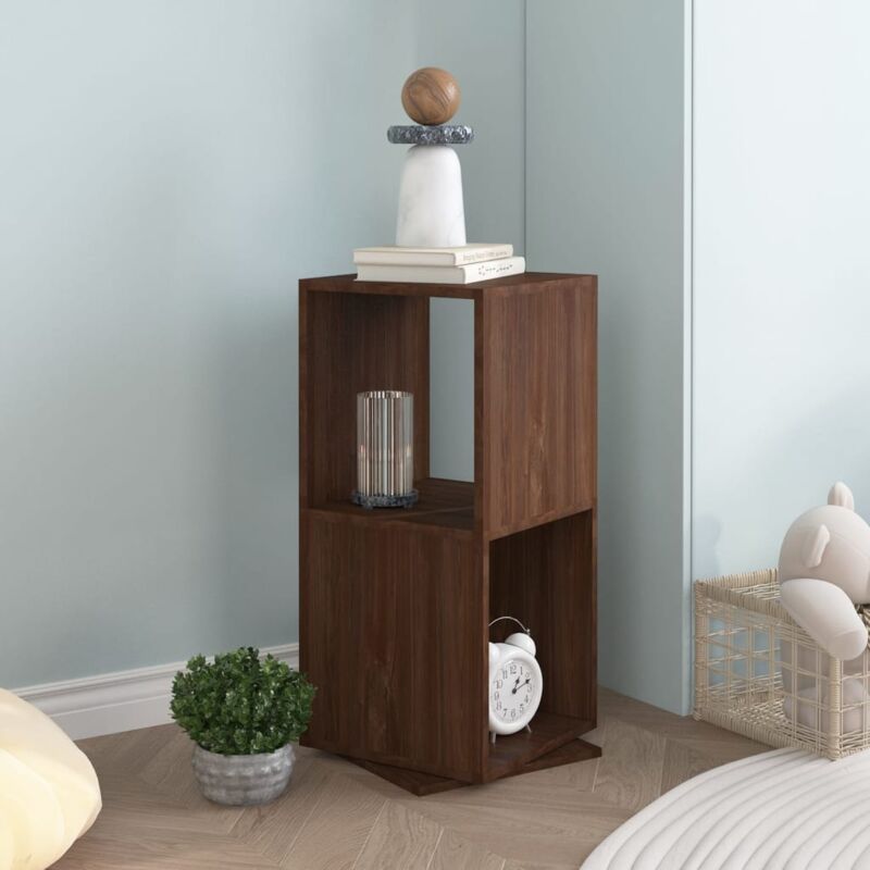 Vidaxl - Drehregal Braun Eiche-optik 34, 5x34, 5x75, 5 Cm Holzwerkstoff