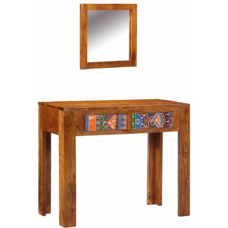 vidaXL  Dressing Table  Brown 90 x 45 x 75 cm Solid Acacia Wood