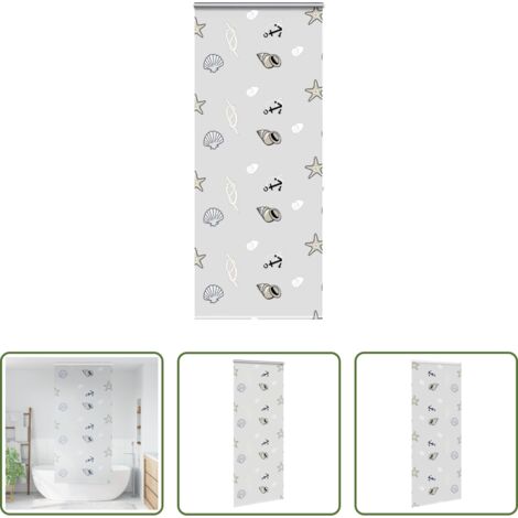 vidaXL Ducha con persiana -  Estor enrollable para ducha casete tela 100x240 cm ancho 96 cm