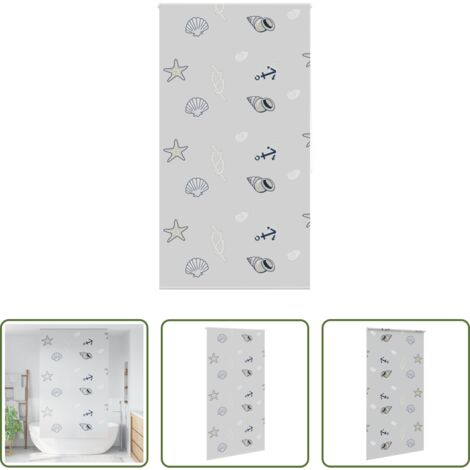 vidaXL Ducha privada -  Estor enrollable para ducha tela 120x240 cm ancho 116 cm