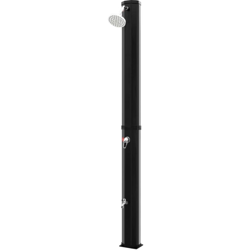 

vidaXL Ducha solar de jardín con alcachofa y grifo negro 35 L - Negro