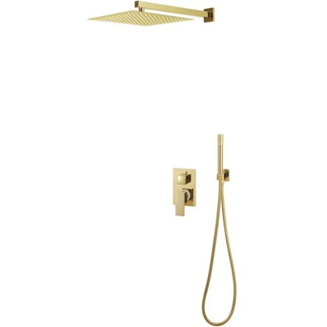 vidaXL Duschsystem Edelstahl 201 Golden