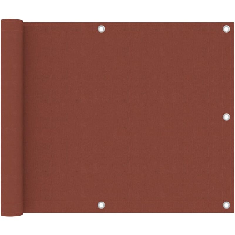 Écran de balcon Terre cuite 75x500 cm Tissu Oxford