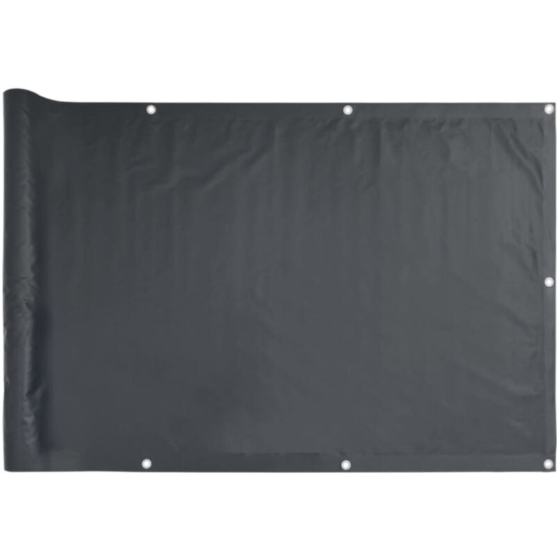 Cran de balcon Anthracite 90x500 cm Tissu Oxford
