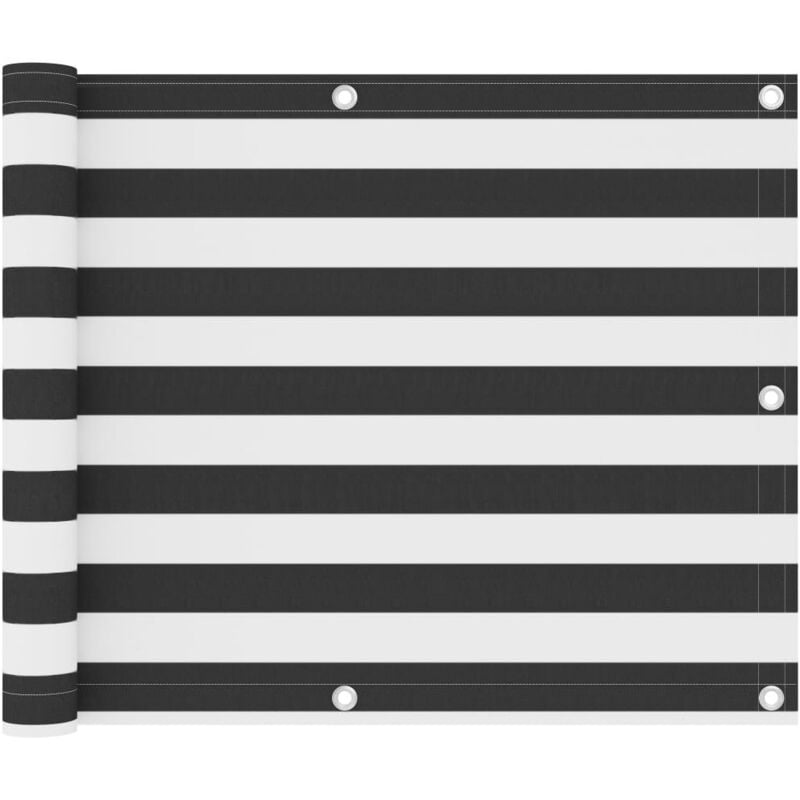 Vidaxl - cran de balcon Anthracite et blanc 75x600 cm Tissu Oxford
