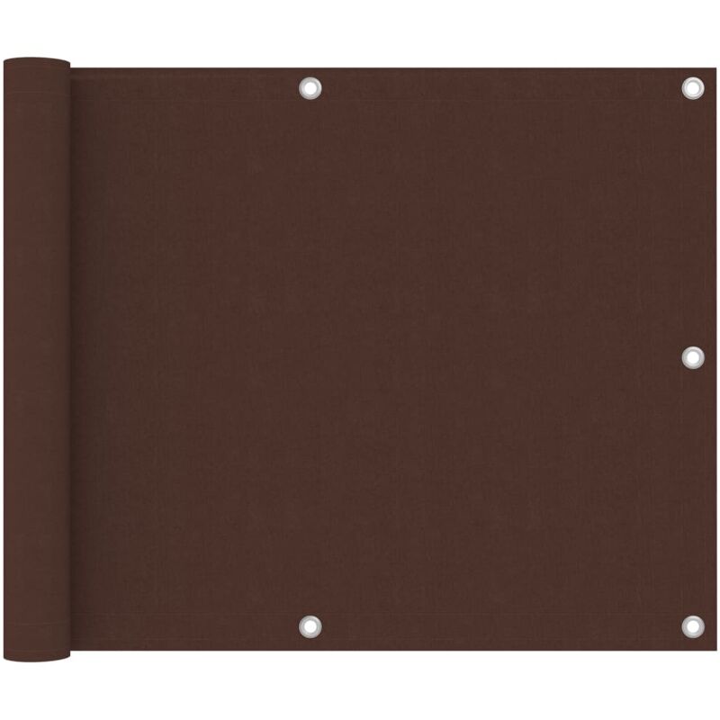 Cran de balcon Marron 75x600 cm Tissu Oxford